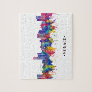 Monaco France Skyline Jigsaw Puzzle