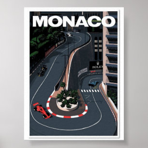 Monaco Grand Prix Racing Poster – Vintage Motorspo