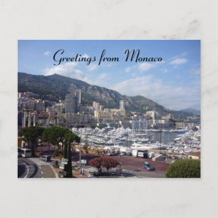 monaco greetings postcard