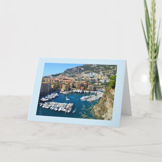 Monaco harbour holiday card (Front)