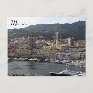 monaco harbour postcard