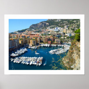 Monaco harbour poster