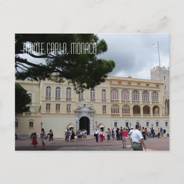 Monaco in Monte Carlo Famous Palace Landmark Postcard (Front)