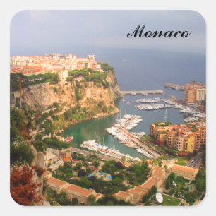 Monaco Magnet Square Sticker