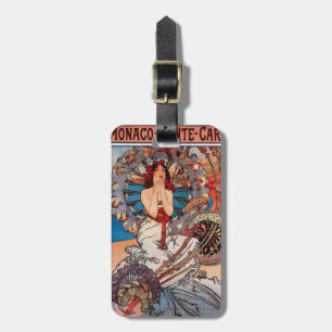 Monaco Monte Carlo , Alfons Mucha Luggage Tag