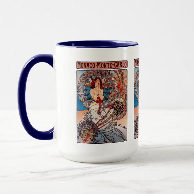 Monaco Monte Carlo , Alfons Mucha Mug (Left)