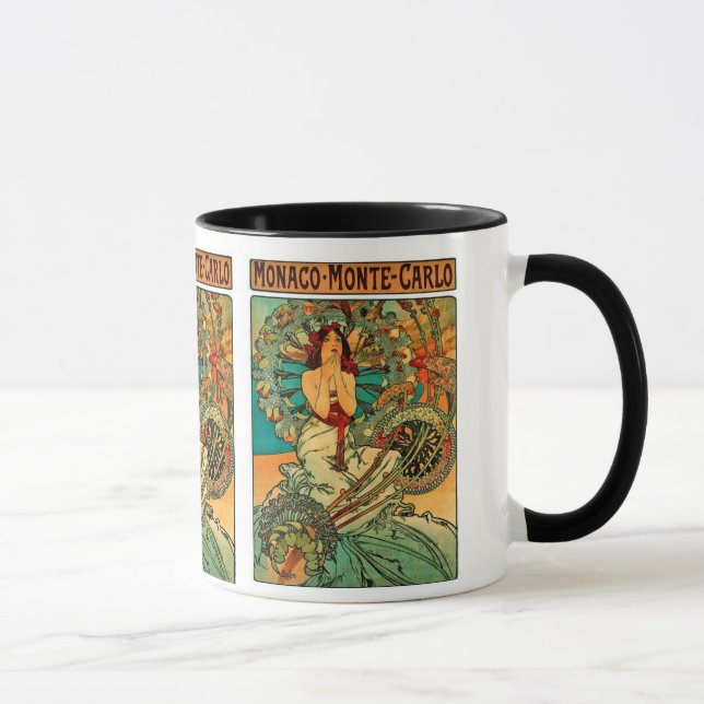 Monaco Monte Carlo Art Nouveau Mug (Right)