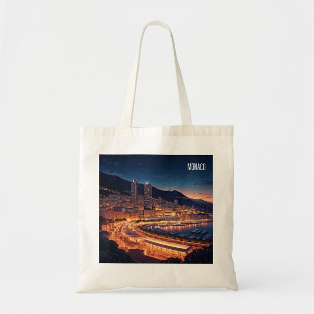 Monaco Monte Carlo at Night Tote Bag (Front)