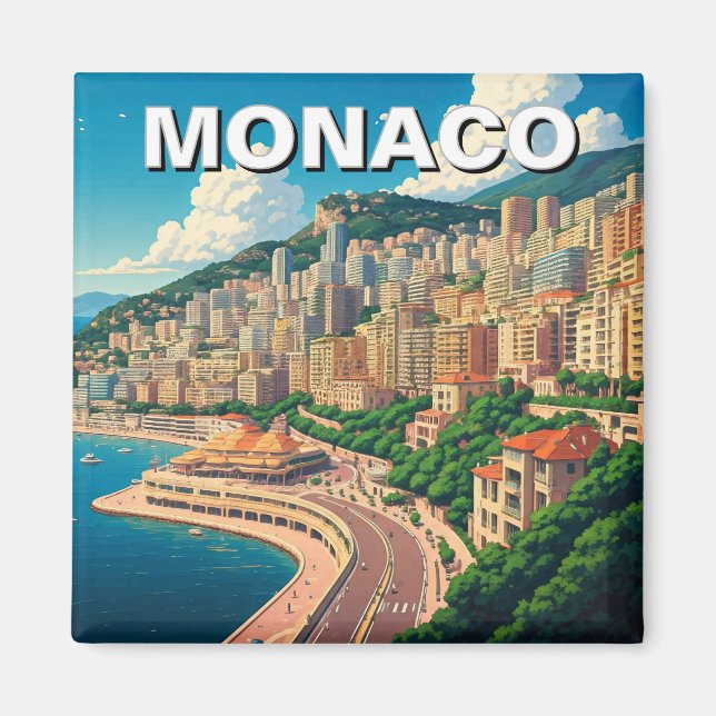 Monaco Monte Carlo Europe Travel Magnet (Front)