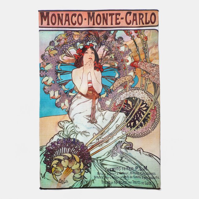 Monaco Monte Carlo Tea Towel (Vertical)