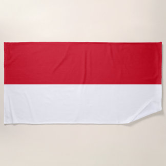Monaco National Flag Team Support Beach Towel