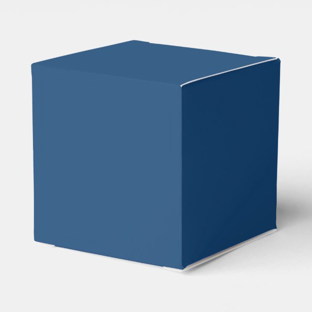 Monaco Noble Blue Solid Colour Favour Box (Back Side)