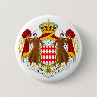 Monaco Official Coat Of Arms Heraldry Symbol 6 Cm Round Badge