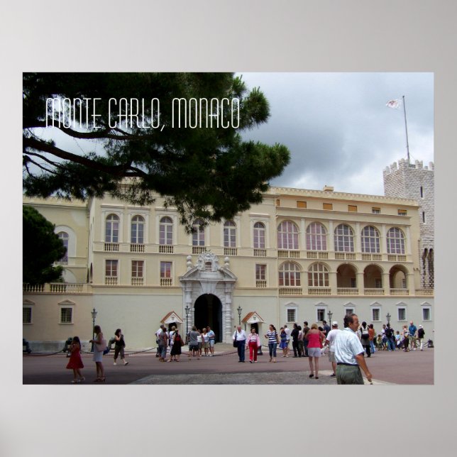 Monaco Palace in Monte Carlo Travel Photography Poster (Front)
