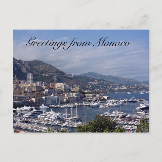 monaco port greetings postcard (Front)