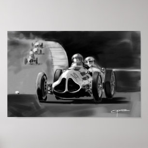 Monaco Race Car Poster