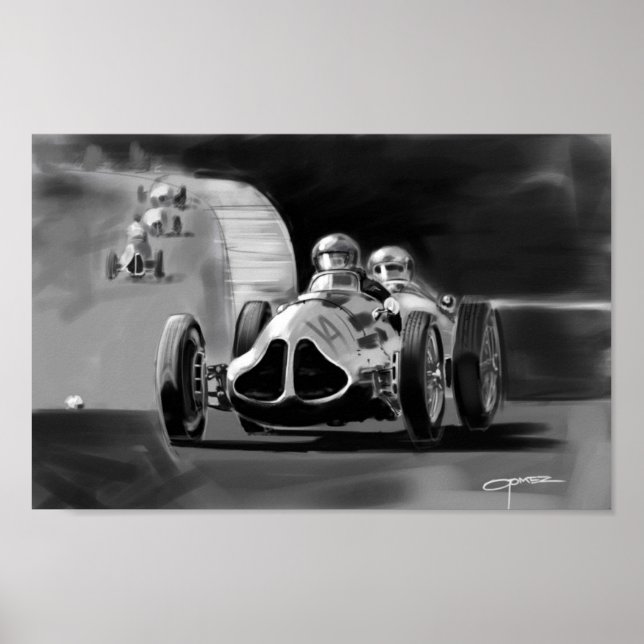 Monaco Race Car Poster (Front)