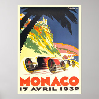 Monaco Racing Poster