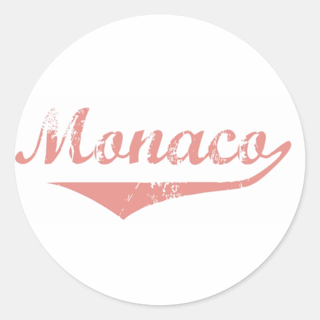 Monaco Revolution Style Classic Round Sticker (Front)