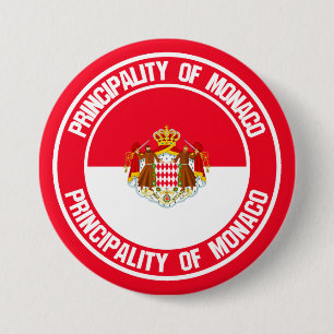 Monaco Round Emblem 7.5 Cm Round Badge