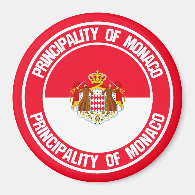 Monaco Round Emblem Magnet (Front)