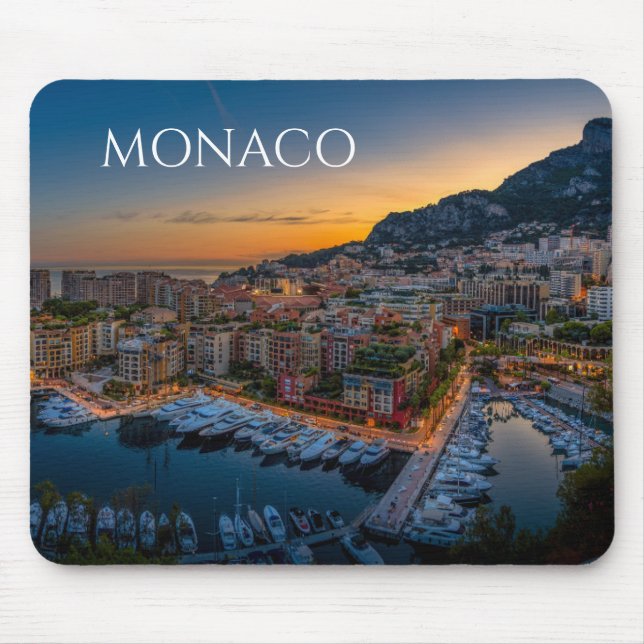 Monaco Souvenir Memento Mouse Mat (Front)