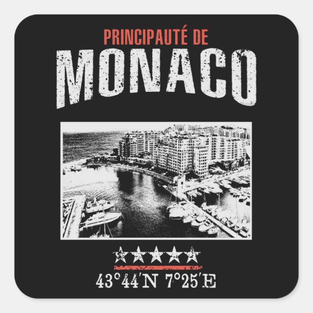 Monaco Square Sticker (Front)