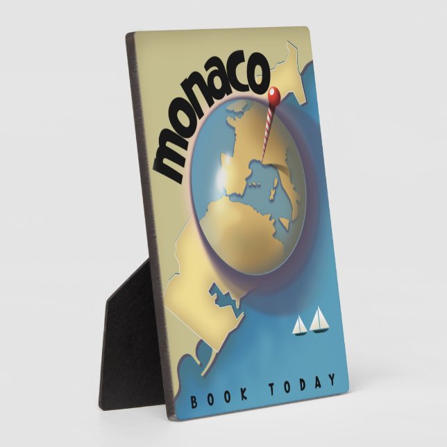 Monaco Travel poster  Plaque (Side)