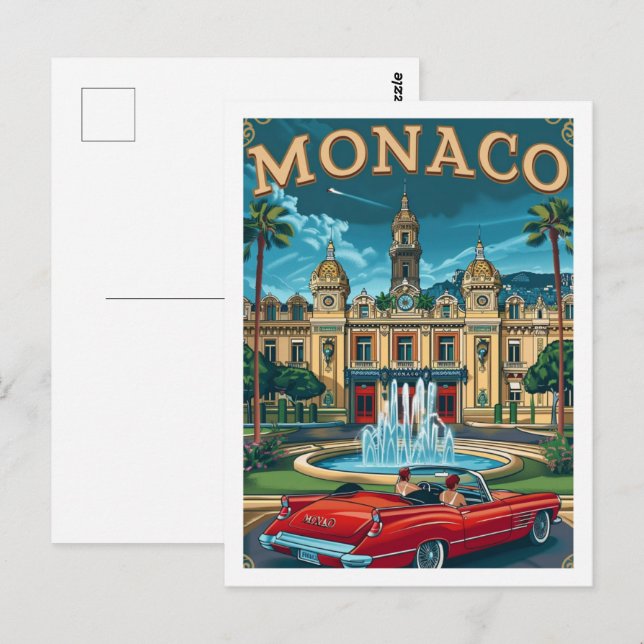 Monaco Vintage Famous Travel Place Postcard (Front/Back)