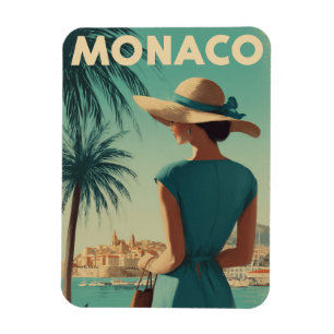 Monaco vintage fashion magnet