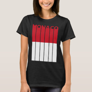 Monaco  Vintage Monaco Flag Monacan Flag T-Shirt
