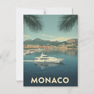 Monaco Yacht Harbor Travel Postcard