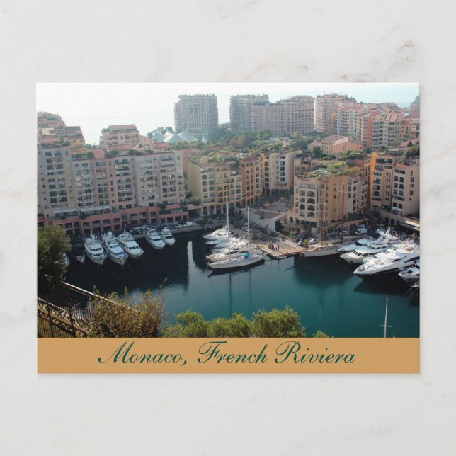 Monaco Yachts, French Riviera Post Card (Front)