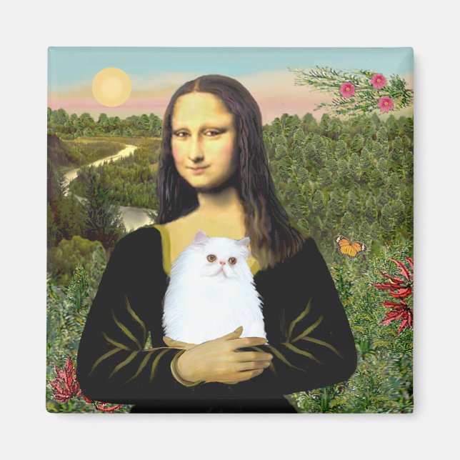 MonaLisa - White Persian kitten #49 Magnet (Front)