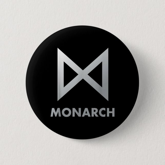 Monarch 6 Cm Round Badge (Front)