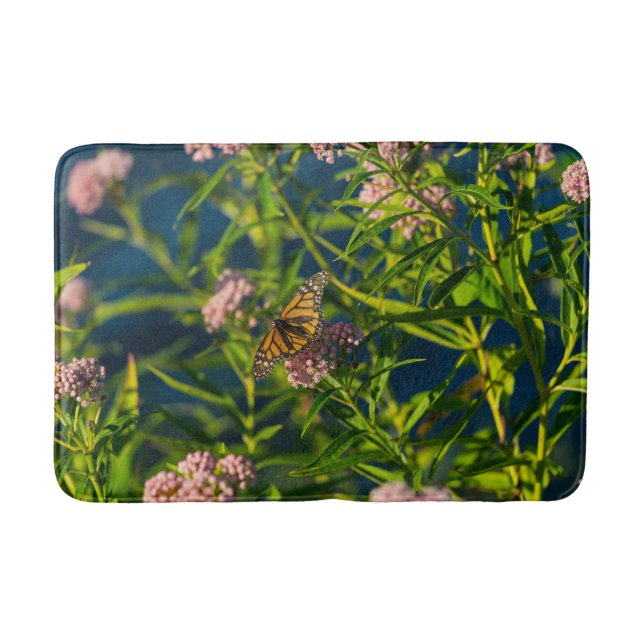 Monarch And Milkweed Bath Mat (Front)