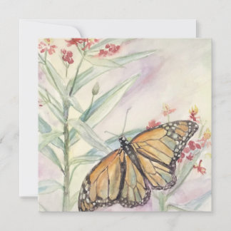 Monarch and Milkweed Invitation