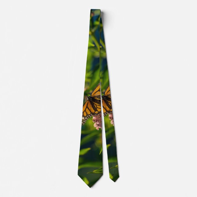 Monarch And Milkweed Neck Tie (Front)