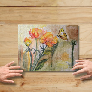 Monarch Beauty: Watercolor Butterfly Jigsaw Puzzle