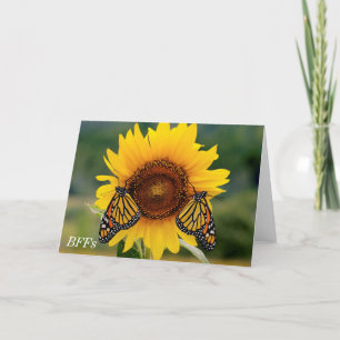 Monarch Butterfies on Sunflower Card