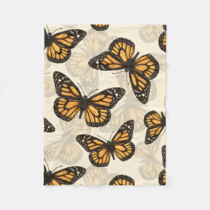 Monarch butterfles fleece blanket