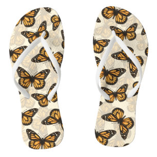 Monarch butterfles flip flops