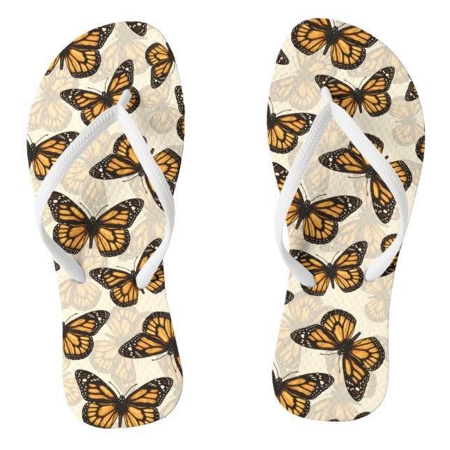 Monarch butterfles flip flops (Footbed)