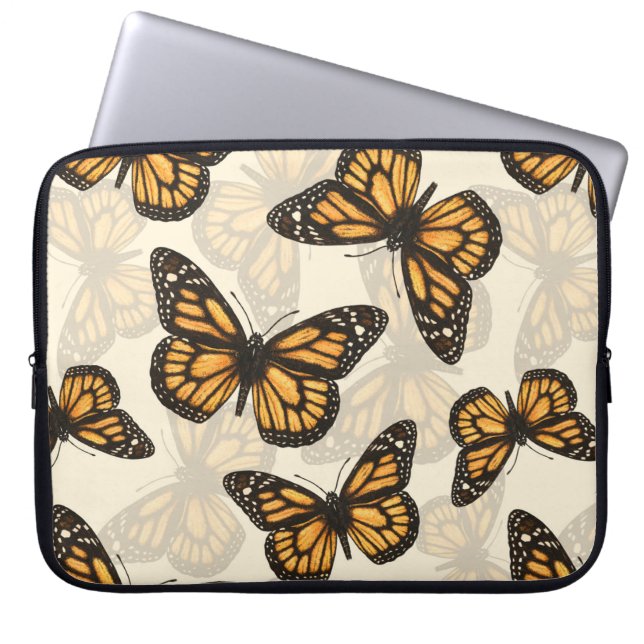 Monarch butterfles laptop sleeve (Front)