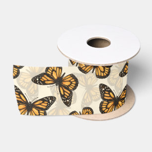 Monarch butterfles satin ribbon