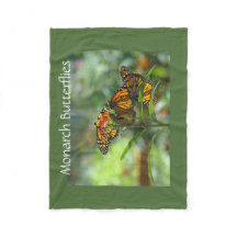 Monarch Butterflies Designer Fleece blankets