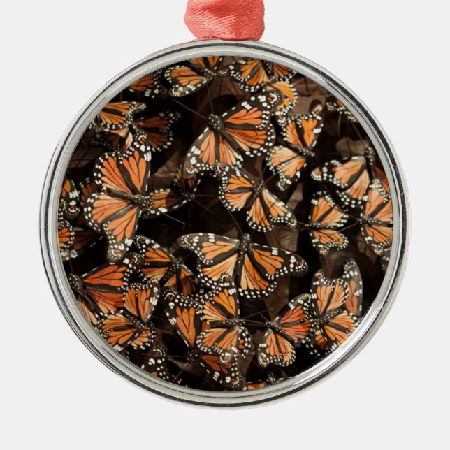 Monarch Butterflies Metal Tree Decoration (Front)