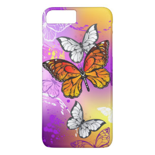 Monarch Butterflies on Purple Background iPhone 8 Plus/7 Plus Case