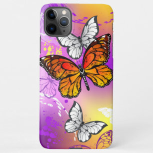 Monarch Butterflies on Purple Background iPhone 11Pro Max Case