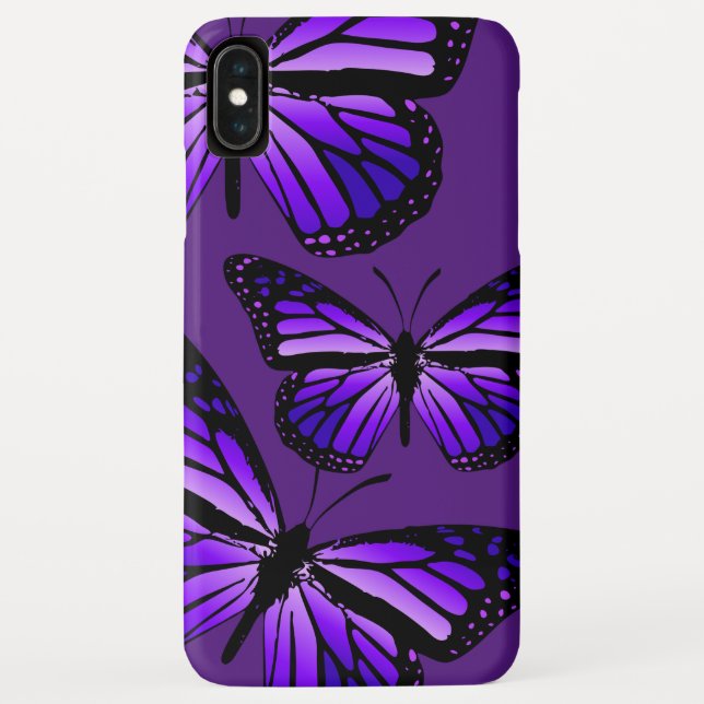 Monarch Butterflies on Purple Case-Mate iPhone Case (Back)